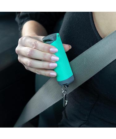 SABRE Safe Escape 3-in-1 Pepper Gel with Seat Belt Cutter & Window Breaker, Maximum Strength Pepper Spray, Snap Clip Keychain for Easy Carry & Fast Access, 25 Bursts, Easy to Use Flip Top Safety Mint Green - Buy Online on GoSupps.com