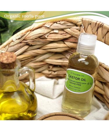 Dr Adorable 4 oz Premium Castor Oil - 100% Pure Organic Cold Pressed Virgin | International Shipping Available - Buy Online on GoSupps.com