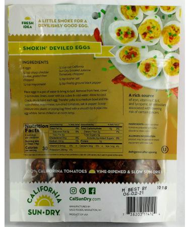 California Sun-Dry Smoked Sun Dried Tomatoes (Julienne Cut) 3oz Bags - 2 Pack - Buy Online on GoSupps.com