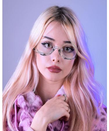 Minache Makeup Reading Glasses for Women - Flip Up Double Lens 3.0x Magnifying Eyeglasses in Gray - Stylish & Functional - Buy Online on GoSupps.com