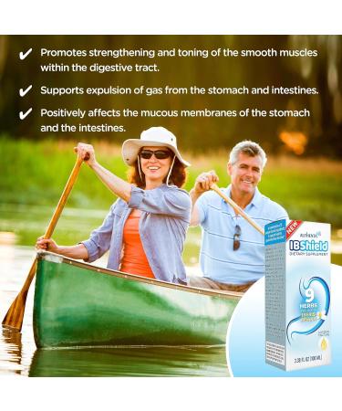 IBShield Glycerin Tincture 100ml - Supports Healthy Gastrointestinal Function with 9 Herb Blend - Chamomile  Iberis Amara  Angelica  Caraway  Celandine  Licorice  Lemon Balm  Mary's Thistle & Peppermint - Buy Online on GoSupps.com