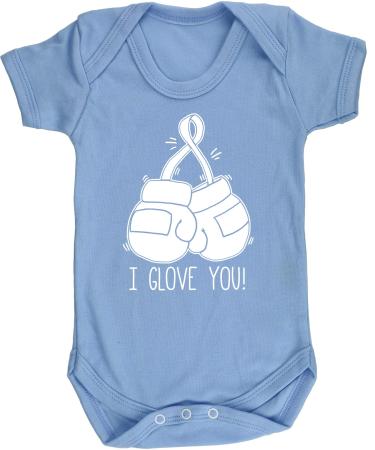 Hippowarehouse I Glove You - Boxing baby vest bodysuit (short sleeve) boys girls