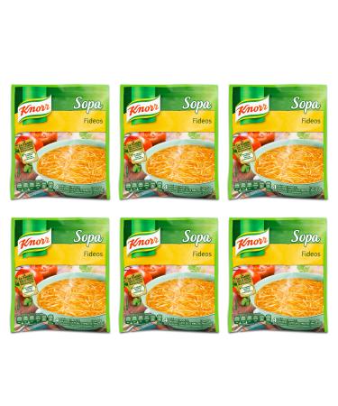 Knorr Tomato Fideos Pasta Soup Set of 6 Bags 3.5 Oz Each