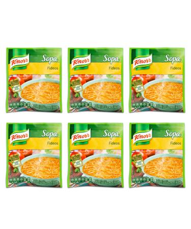 Knorr Tomato Fideos Pasta Soup Set of 6 Bags 3.5 Oz Each