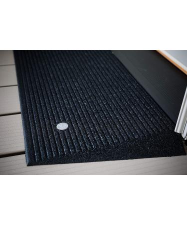 EZ-ACCESS Transitions Rubber Angled Entry Mat  Black  1.5 Inch Rise Black Standard 1.5 Inch Rise - Buy Online on GoSupps.com