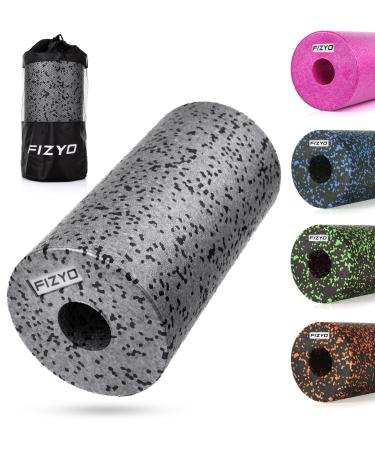 Fizyo fascia roller for fitness yoga and rehabilitation self-massage massage roller for back spine Foam scooter medium-hard EPP foam (29 x 15 cm) including transport bag (silver) - Buy Online on GoSupps.com