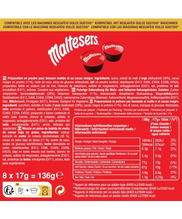 Chocolate Drinks - Dolce Gusto Compatible - 32 Capsules - Mars Milkyway Maltesers (8 each) - Buy Online on GoSupps.com