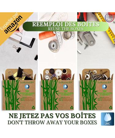 Bamboo Cotton Buds | JaMoonLBV JmL French Brand | 1000 Cotton Buds | Biodegradable & Compostable - Buy Online on GoSupps.com
