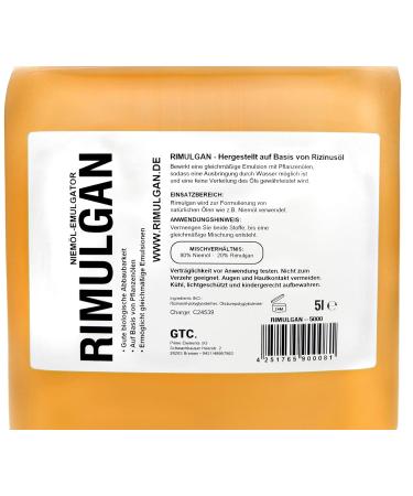 Rimulgan Emulsifier 5000ml | Castor Oil-Based | Premium Quality for International Shipping - Buy Online on GoSupps.com