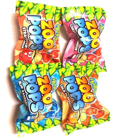 Zoo Pops 24 x Fruity Animal Mini Lolly Sweets Lollies With Rings - Wholesale Bulk Buy - Buy Online on GoSupps.com