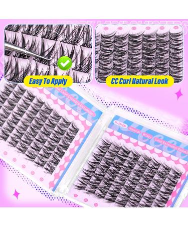 Buy Wispy Lash Clusters - 10-13mm CC Curl Eyelash Extensions | 96 Pcs Natural Look Eyelash Clusters by Pleell - Buy Online on GoSupps.com