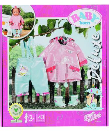 BABY born 832578 Deluxe Rain Set for 43cm Dolls - Raincoat, Trousers, Wellington Boots - Ages 3 - Buy Online on GoSupps.com