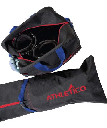 Athletico Youth Black Ski Bag Combo with Padding | Durable & Protective - Buy Online on GoSupps.com