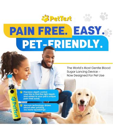 PetTest Genteel Pain-Free Lancing Device for Dogs & Cats - Easy Blood Sugar Monitoring with Sterile Lancets & Tips - 2024 Model - Buy Online on GoSupps.com