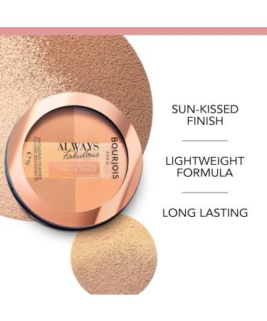 Bourjois Always Fabulous Long-Lasting Bronzing Powder 001 Medium - 9g | Tanning Soil, Light to Long-Lasting Finish | Pack of 1 - Buy Online on GoSupps.com