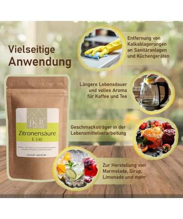 Buy JKR Spices 2000g Citric Acid Powder E330 - Food Quality Cooking Baking Descaling & Cleaning | 2 kg Pack - Buy Online on GoSupps.com