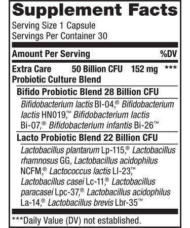 Renew Life Extra Care Ultimate Flora Probiotic 50 Billion - 30 Vegetarian Capsules - Buy Online on GoSupps.com