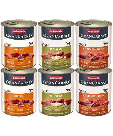 animonda GranCarno Adult wet dog food hearty variation wet food for adult dogs 6 x 800g
