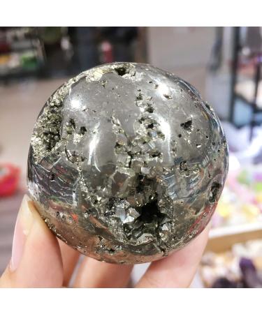 Natural Crystal Rough Crystal 4.5-5CM Natural Pyrite geode Ball Golden Iron Specimens Crystals and Stones Geode Gifts NaturalReiki Decoration ERBDRGAZ