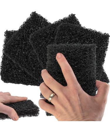 Restaurant-Grade Griddle Cleaning Pads 5 Pack. Use on Metal Grills, Cast Iron Cooktops & Stainless Steel Flat Tops. Quickly Cleans & Scours Baked-On Grease & Carbon. Heavy Duty, 4x6 Grit Scouring Pads