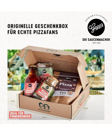Gepp's Delicatessen DIY Pizza Gift Set | Crispy Neapolitan Pizza with Authentic Dough Cherry & Date Tomato Sauce Pizza Oil & Organic Seasoning - Buy Online on GoSupps.com