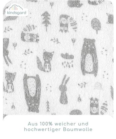 Kindsgard Baby Washcloths 12-Pack | 100% Cotton Absorbent & Soft - Perfect for Baby Care (Grey) - Buy Online on GoSupps.com