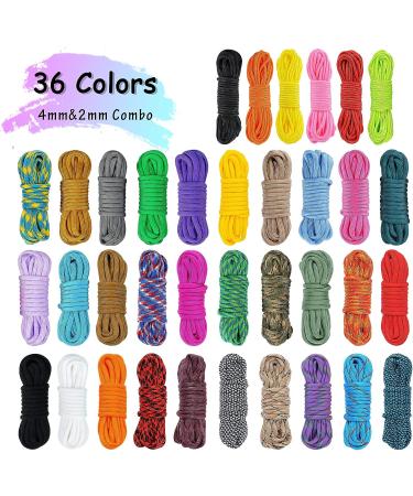 MONOBIN Paracord Bracelets Kit - 30 Colors 4mm & 6 Colors 2mm Paracord Craft Kit with Accessories for Kids and Adults - Multicolor Paracord Projects - Buy Online on GoSupps.com
