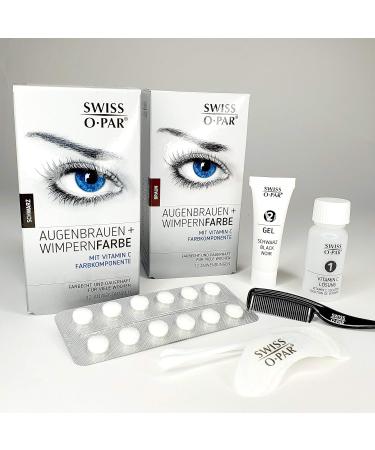 Buy Swiss o Par Eyelash and Eyebrow Color Set - 10-12 Applications (Black) | International Shipping Available - Buy Online on GoSupps.com