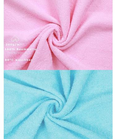 Buy Betz 10-Piece Cotton Wash Gloves Set | Palermo Rose & Turquoise - 16x21 cm | International Shipping - Buy Online on GoSupps.com