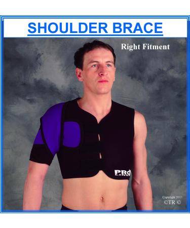 Single Shoulder Brace - Black - Large/X.Large-Right Hand