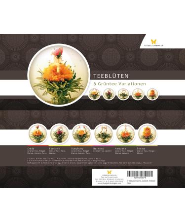 6 Tea Blower Gift Box - Blooming Green Tea Variations | Unique Gift for Birthdays Mother's Day & Christmas - Perfect for Tea Lovers - Buy Online on GoSupps.com