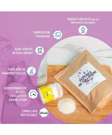 Nutripure | Collagen Peptides Peptides | Chocolate Flavor | Sports Supplement | Collagen Amino Acids Protein | 1.2kg Jar | 4 Months | Made in France - Buy Online on GoSupps.com