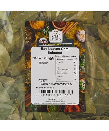 Old India Bay Leaves Semi Selected 250g - Premium Quality Spice (Pack of 1) - Buy Online on GoSupps.com