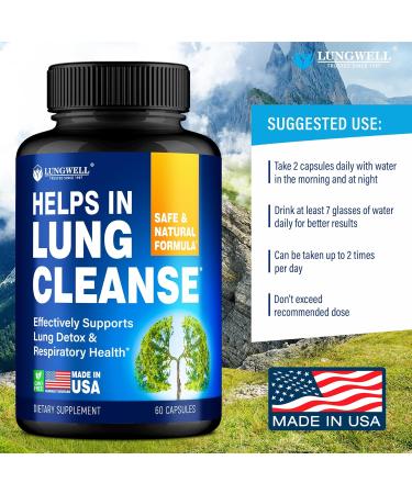 LUNGWELL Quit Smoking Aid - Made in USA | Lung Cleanse & Stress Relief with Mullein & L-Tryptophan | Stop Smoking Naturally - Buy Online on GoSupps.com