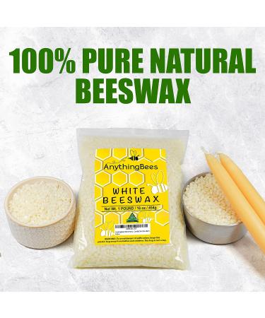 Anythingbees Handmade Beeswax Pellets - 100% Natural Pure Grade Triple Filtered Bees Wax for DIY Lip Balm Lotions & Organic Candles - Buy Online on GoSupps.com