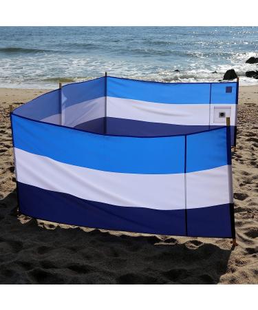 Erda Tides Stripe Pro Beach Windscreen Privacy Screen - 20ft Rip-Stop Polyester, Lightweight & Eco-Friendly, Wind Blocker with Matching Shoulder Bag - Buy Online on GoSupps.com