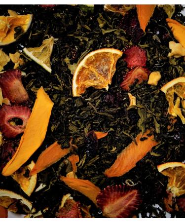 Peosa Delight Tea - Green Tutti Frutti Darjeeling Green Tea Blend with Alphonso Mango, Sweet Lime, Apple, Orange, Strawberry | Exotic Fruits | 3.52 Oz Box (40 Cups) - Buy Online on GoSupps.com