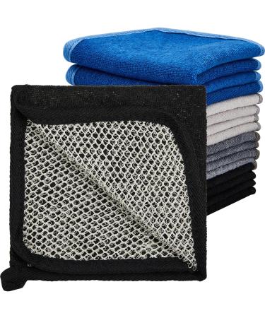 Juexica 8 Pcs Exfoliating Washcloths Man Wash Face Cloths Rustic Dual Sided Bath Washcloth 9.8 x Inch Facial Cleansing Body Scrubber Men Shower Towel for and Face  4 Colors - Buy Online on GoSupps.com