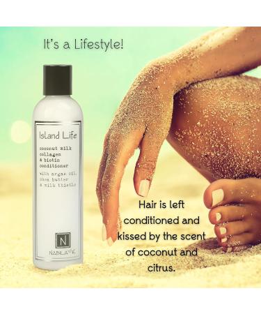 Island Life Coconut Milk Conditioner - Biotin & Collagen with Vitamin B7 Argan Oil & Shea Butter for All Hair Types - 9 oz - Buy Online on GoSupps.com