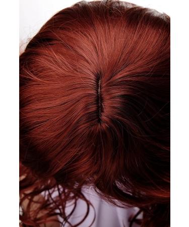 Buy WIG ME UP - Ladies Wavy Curly Bangs Wig in Copper Red | 55cm | High-Quality Fashion Wig for International Shipping - Buy Online on GoSupps.com
