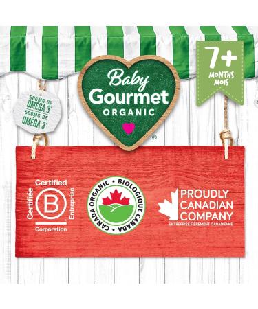 Baby Gourmet Organic Fruit & Veggie PLUS Puree Baby Food Pouches Baked Apple Cinnamon & Chia - No Added Sugar Or Salt Non GMO No Fillers Gluten Free Peanut Free - (128ml) 12 Pouches Red Baked Apple Cinnamon & Chia NO - Buy Online on GoSupps.com