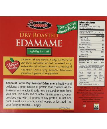 Seapoint Farms Dry Roasted Edamame Sea Salt - 8 Snack Packs (0.79 oz Each) | Healthy Protein Snack - Buy Online on GoSupps.com