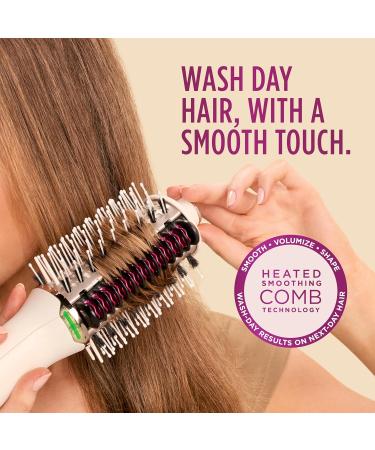 Shark HT202 SmoothStyle Heated Comb & Blow Dryer Brush | Dual Mode | Perfect for All Hair Types | Silk Straightener - Buy Online on GoSupps.com