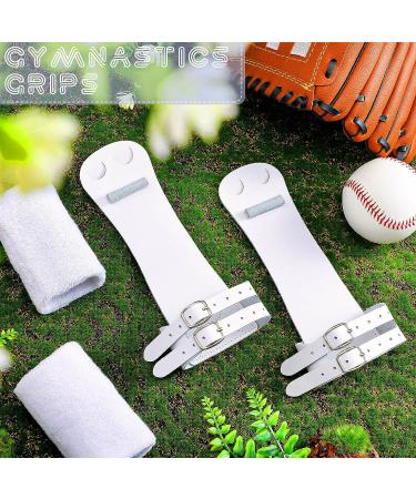 Genuine Leather Gymnastics Grips Wristbands Set - Double Buckle Athletic Hand Grips for Women, Youth - Palm Protection & Wrist Support for Weightlifting, Tennis, Exercise - Buy Online on GoSupps.com