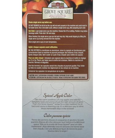 Grove Square Apple Cider Mix Spiced 24 Single Serve Cups Packaging may vary 444 g (Pack of 1) - Buy Online on GoSupps.com