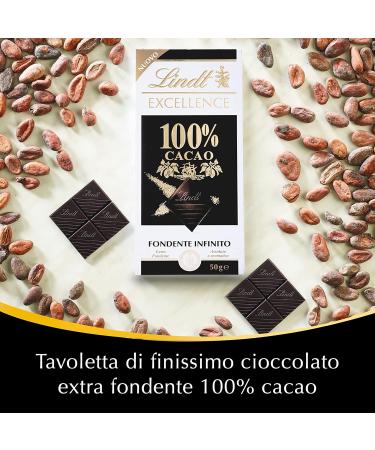 Lindt Excellence 100% Cacao 50g (pack of 5) - Buy Online on GoSupps.com