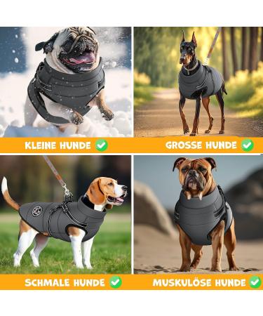 LOVPET Waterproof Dog Jacket & Coat - XL Padded Vest with D-Ring Reflectors & 45 Poop Bags - Perfect for International Shipping - Buy Online on GoSupps.com