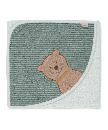 Buy Sterntaler Bear Ben & Sheep Stanley Hooded Bathing Towel Bundle | Light Green & Beige Perfect for Infants (0 Months+) | 80x80cm & 100x100cm | International Shipping Available - Buy Online on GoSupps.com
