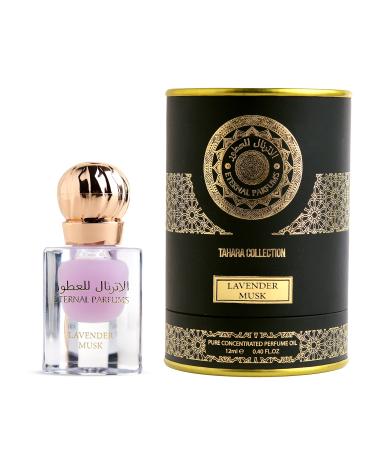 ETERNAL PARFUMS Musk Tahara Collection - Luxury Perfume From Dubai - Long Lasting Pure Concentrated Perfume Oil Fragrance Alcohol Free French Lavender White Musk - 12ml