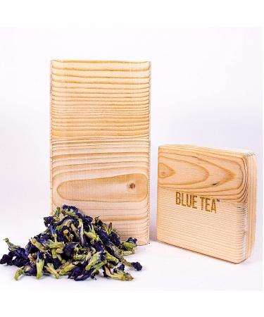 Handcrafted Wooden Tea Gift - Butterfly Pea Flower - 120 Cups (2.11 Oz) - ECO-FRIENDLY Clitoria Flower Tea - Vegan & Gluten Free - Wooden Gift 2.12 Ounce - Buy Online on GoSupps.com